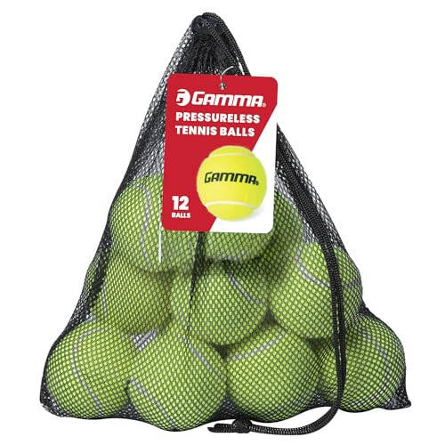 GAMMA Pressureless Tennis Ball Bags, 10, 12, 18, and 20 Pack Sizes, Tennis Lessons & Practice, Longer Durability & More Bounce, Colored Tennis Balls, Pet Toys, Dog Ball, Tennis Training, Coaching - 1