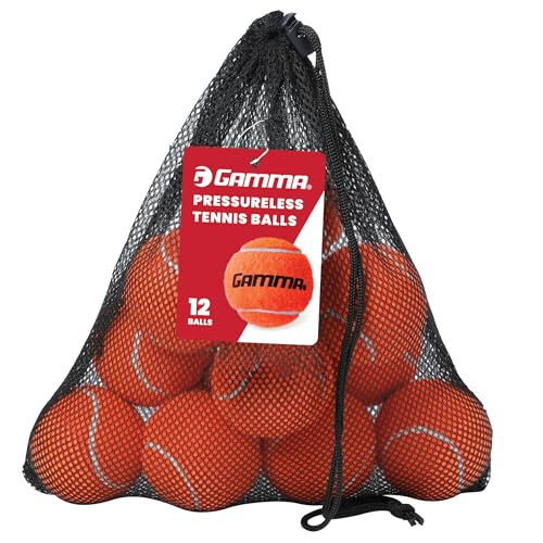 GAMMA Pressureless Tennis Ball Bags, 10, 12, 18, and 20 Pack Sizes, Tennis Lessons & Practice, Longer Durability & More Bounce, Colored Tennis Balls, Pet Toys, Dog Ball, Tennis Training, Coaching - 1