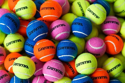 GAMMA Pressureless Tennis Ball Bags, 10, 12, 18, and 20 Pack Sizes, Tennis Lessons & Practice, Longer Durability & More Bounce, Colored Tennis Balls, Pet Toys, Dog Ball, Tennis Training, Coaching - 5