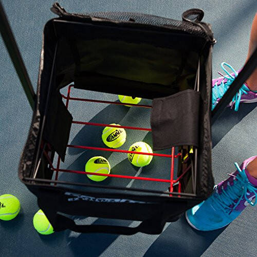 Gamma Sports Premium Tenis Eğitim ve Seyahat Sepeti - Benzersiz Spor Ekipmanları, Kolay Seyahat Top Taşıyıcıları, Taşınabilir Tasarımlar, İdeal Antrenman Sahası Aksesuarları - 5