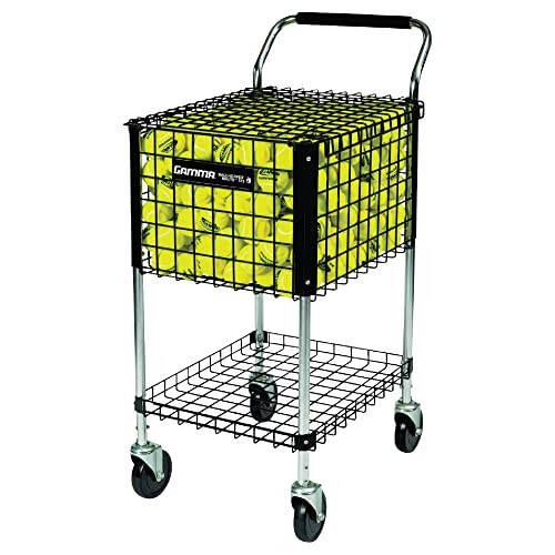 Gamma Sports Premium Tennis Teaching and Travel Carts - Unique Sports Equipment, Large Ball Capacity, Heavy Duty Designs, Ideal Training Court Accessories - 1