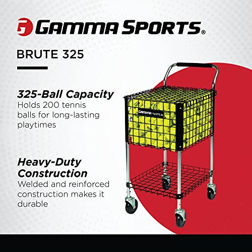 Gamma Sports Premium Tennis Teaching and Travel Carts - Unique Sports Equipment, Large Ball Capacity, Heavy Duty Designs, Ideal Training Court Accessories - 2