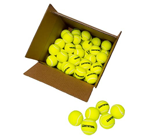 GAMMA Sports Pressureless Tennis Balls Box, Bulk Tennis Balls, Premium Tennis Accessories, 18, 36, 48, 75 Pack Sizes, Tennis Practice, Tennis Training, Pet Toys, Dog Ball, Coach, Indoor & Outdoor Play - 1