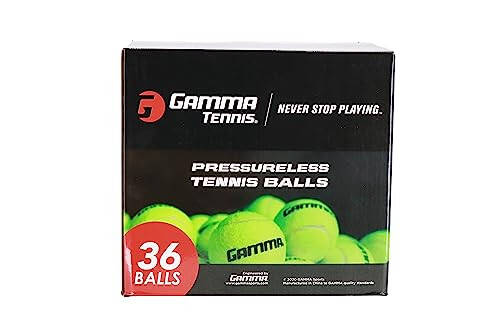 GAMMA Sports Pressureless Tennis Balls Box, Bulk Tennis Balls, Premium Tennis Accessories, 18, 36, 48, 75 Pack Sizes, Tennis Practice, Tennis Training, Pet Toys, Dog Ball, Coach, Indoor & Outdoor Play - 1