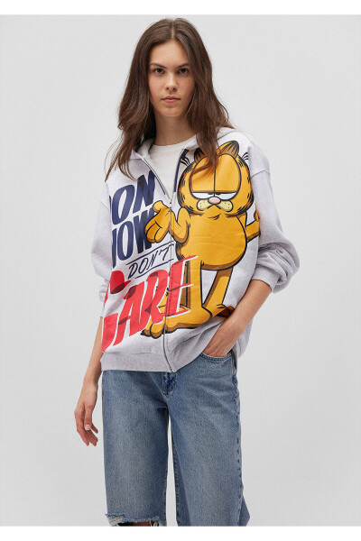 Garfield Baskılı Gri Sweatshirt 1S10274-88467 - 19