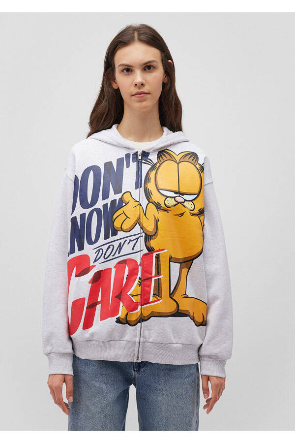 Garfield Baskılı Gri Sweatshirt 1S10274-88467 - 21