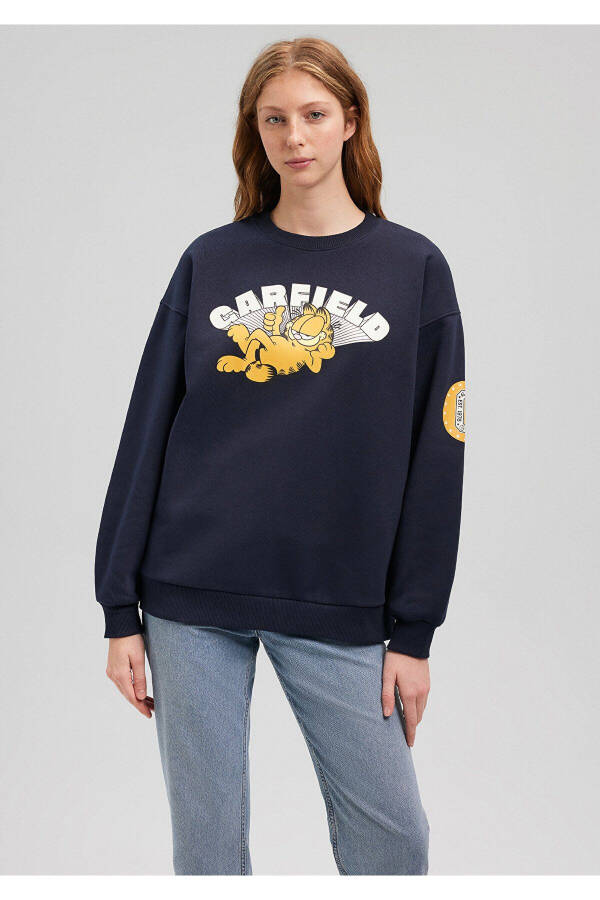 Garfield Baskılı Lacivert Sweatshirt 1S10110-82318 - 25