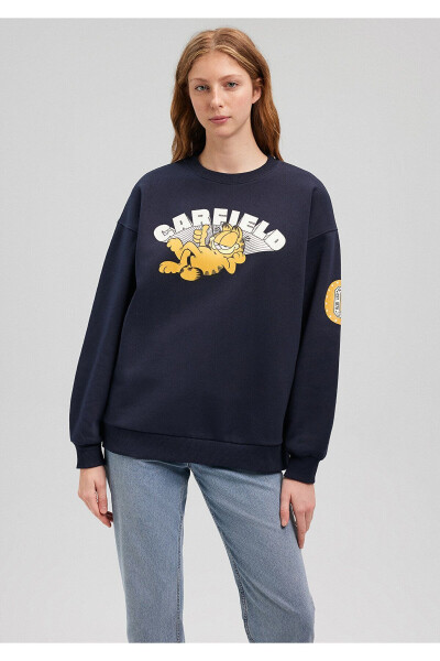 Garfield Baskılı Lacivert Sweatshirt 1S10110-82318 - 11