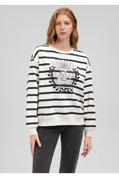 Garfield Printed Black Striped Sweatshirt 1S10125-86678 - 17