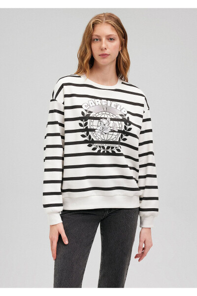 Garfield Printed Black Striped Sweatshirt 1S10125-86678 - 7