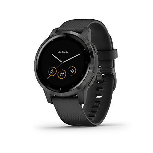 Garmin 010-02172-11 Vivoactive 4S, GPS-умные часы меньшего размера, с функциями музыки, мониторинга энергии тела, анимационных тренировок, датчиков пульсоксиметра и многое другое, черный - 1