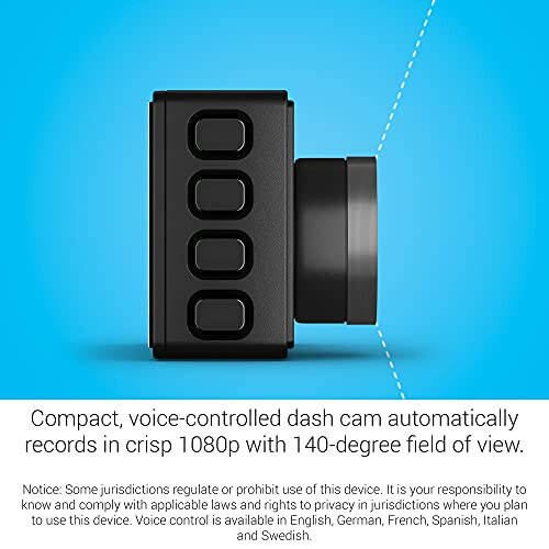 Garmin Dash Cam 47, 1080p and 140-degree FOV, Monitor Your Vehicle While Away w/ New Connected Features, Voice Control, Compact and Discreet, Includes Memory Card - 9