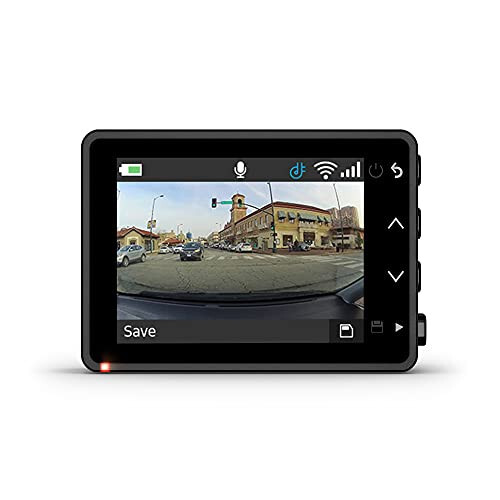 Garmin Dash Cam 47, 1080p и 140-градусное поле зрения, отслеживайте свой автомобиль во время отсутствия с помощью новых подключенных функций, голосового управления, компактный и незаметный, включает карту памяти - 8