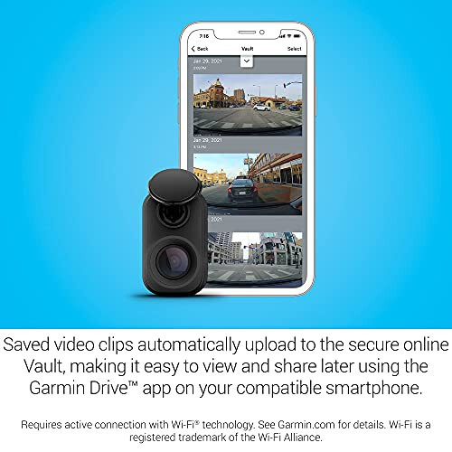 Garmin Dash Cam Mini 2, 1080p, 140 derece görüş alanı, Olay Algılama Kaydı ve İmza Serisi Bez - 5