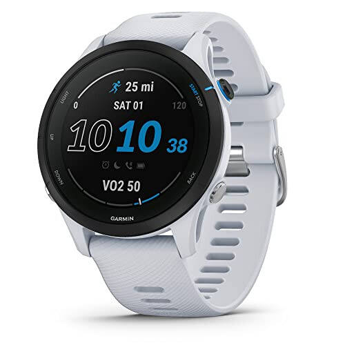 Garmin Forerunner® 255 Music, GPS Running Smartwatch with Music, Advanced Insights, Long-Lasting Battery, White - 1