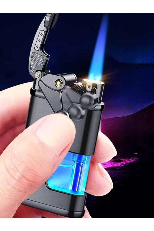 Gas Lighter Luxury Product Metal Body Black Color - 1