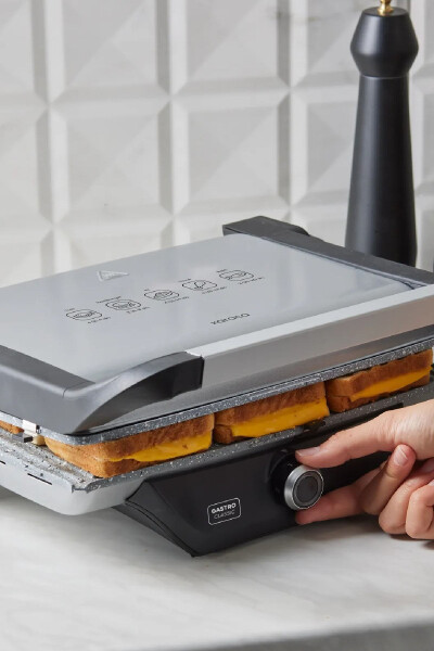 Gastro Classic Grill va Toaster Mashinasi Kumush - 12