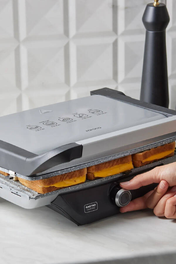 Gastro Classic Grill va Toaster Mashinasi Kumush - 4