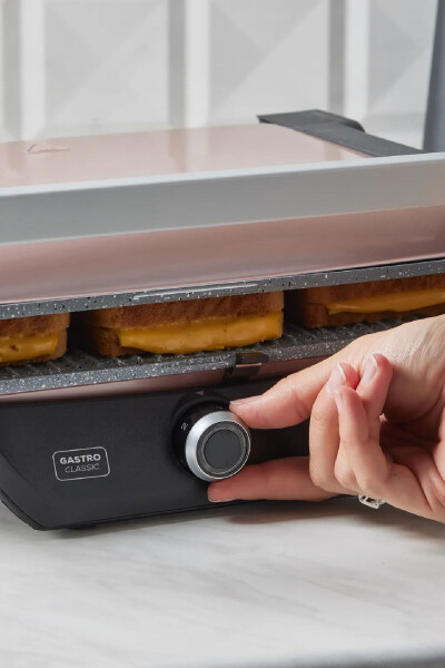 Gastro Classic Grill va Toaster Mashinasi Rosegold - 9