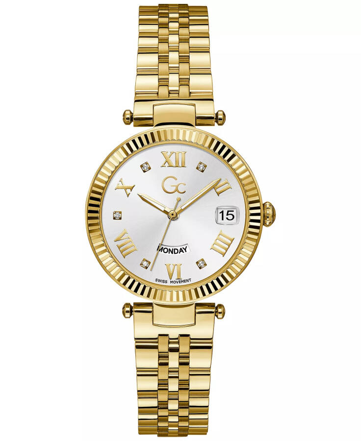 Gc Flair Women's Swiss Gold-Tone Stainless Steel Bracelet Watch 34mm Gold-tone - 1