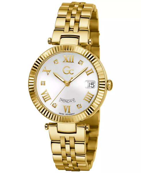 Gc Flair Women's Swiss Gold-Tone Stainless Steel Bracelet Watch 34mm Gold-tone - 5