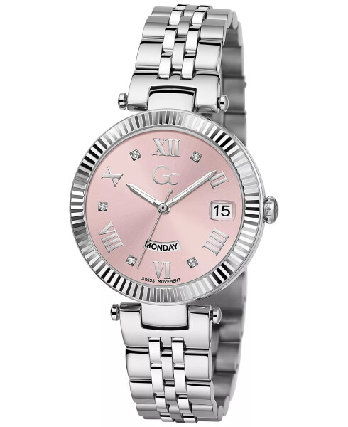 Gc Flair Women's Swiss Silver-Tone Stainless Steel Bracelet Watch 34mm Silver-tone - 5