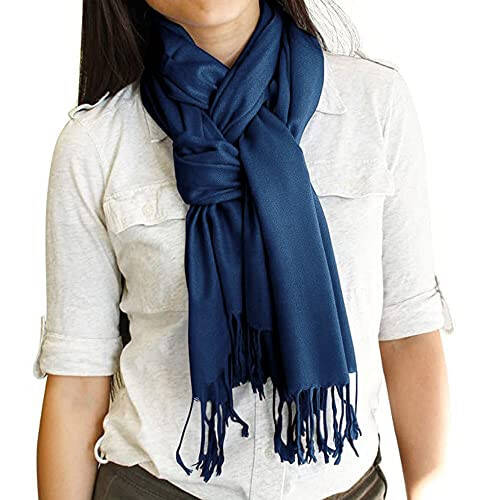 GEARONIC TM Women's Soft Pashmina Scarf Winter Shawl Wrap Scarves Lady Fashion in Solid Colors - 5