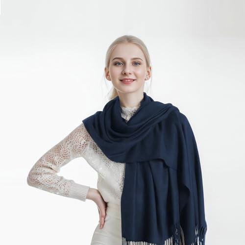 GEARONIC TM Women's Soft Pashmina Scarf Winter Shawl Wrap Scarves Lady Fashion in Solid Colors - 6