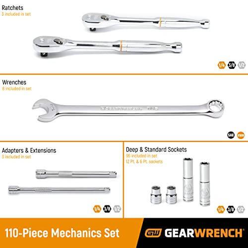 GEARWRENCH 110 Pc. 1/4