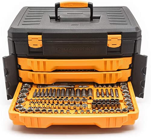 GEARWRENCH 243 Piece Mechanics Tool Set in 3 Drawer Storage Box | 12 Point | 80972 - 7