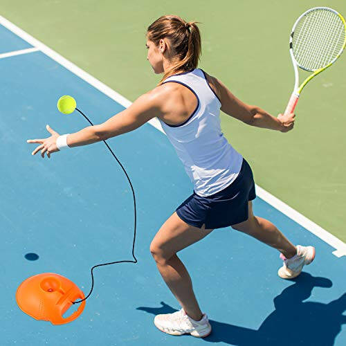 Gejoy 4 Paket Tenis Antrenman Topu İpiyle Tenis Antrenman Topları Kendini Antrenman Aracı Tenis Topu Antrenman Ekipmanı Tenis Antrenörü Pratik Egzersiz - 6