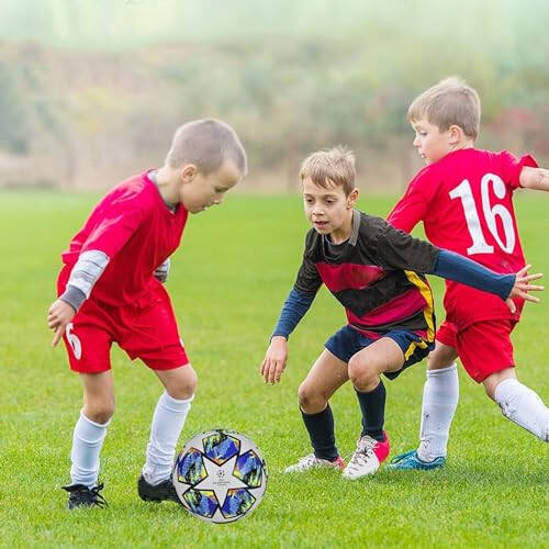 Genel Şampiyonlar Ligi Futbol Taraftar Hatırası Futbol Koleksiyonu Boyutu: 5 Çocuğun Doğum Günü İçin En İyi Hediye, Mavi - 3