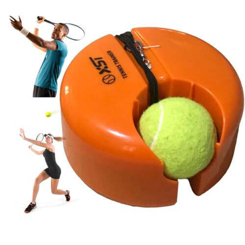 Generic Good Mimi Tenis Antrenörü Geri Dönüş Topu - Tenis Geri Dönüşü, Tenis Antrenman Ekipmanları, Tenis Pratik Geri Dönüşü, Tenis Çocuklar, Pratik İçin Tenis Topu Makinesi, İp ile Tek Kişilik Tenis Antrenörü - 1