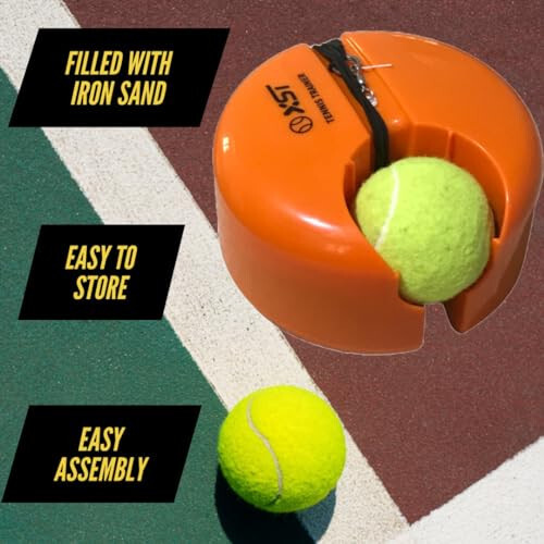 Generic Good Mimi Tennis Trainer Rebound Ball - Tennis Rebounder, Tennis Training Equipment, Tennis Practice Rebounder, Tennis Kids, Tennis Ball Machine for Practice, Solo Tennis Trainer with String - 2