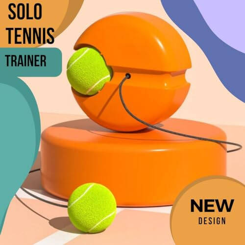 Generic Good Mimi Tennis Trainer Rebound Ball - Tennis Rebounder, Tennis Training Equipment, Tennis Practice Rebounder, Tennis Kids, Tennis Ball Machine for Practice, Solo Tennis Trainer with String - 12