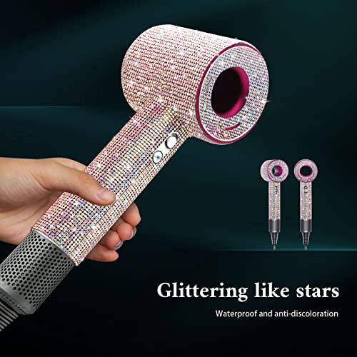 Gengki Self Adhesive Bling Rhinestone Sticker Decal for Dyson Supersonic Hair Dryer - 2