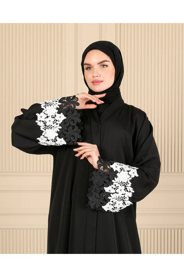 GENİŞ KOLU DANTELLİ FERACE & ABAYA - 1