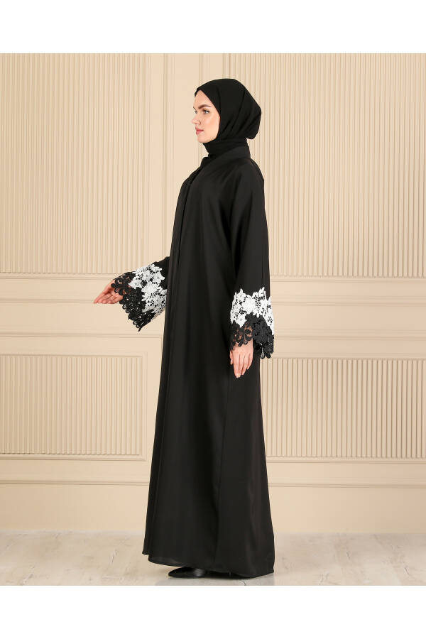 GENİŞ KOLU DANTELLİ FERACE & ABAYA - 5