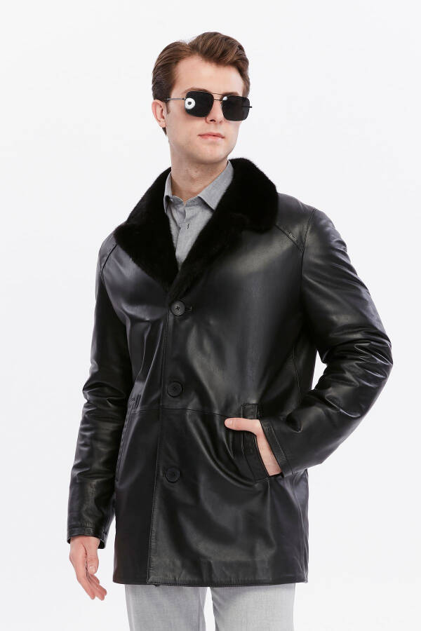 Genuine fur and leather jacket. - 2