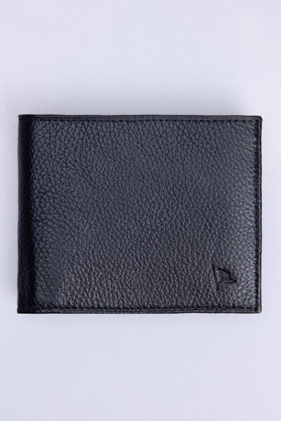 Genuine Leather Black Men's Wallet - 1