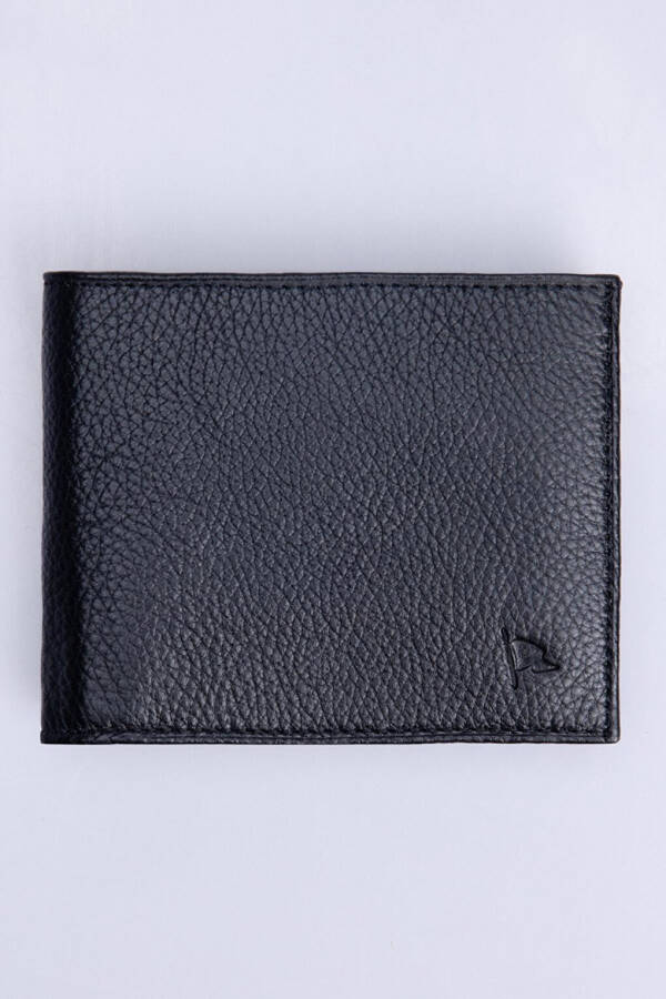 Genuine Leather Black Men's Wallet - 1