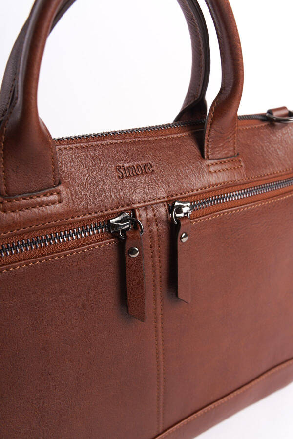 Genuine Leather Men's Briefcase - 4