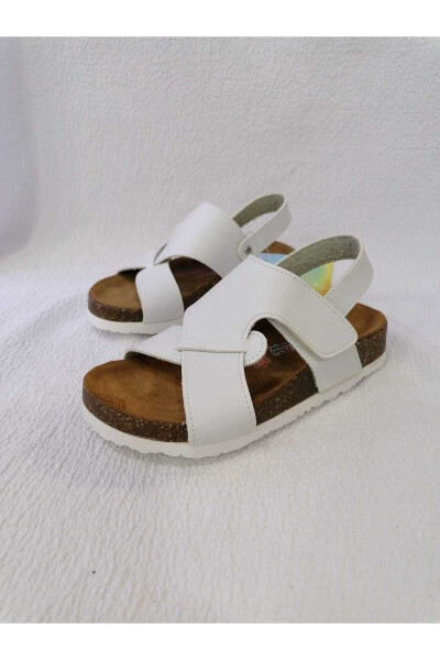 Genuine Leather Orthopedic Cork Sole Children's Sandal - 1