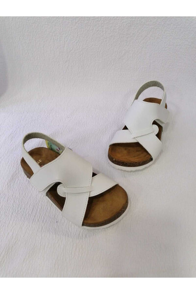 Genuine Leather Orthopedic Cork Sole Children's Sandal - 3