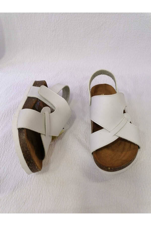 Genuine Leather Orthopedic Cork Sole Children's Sandal - 4