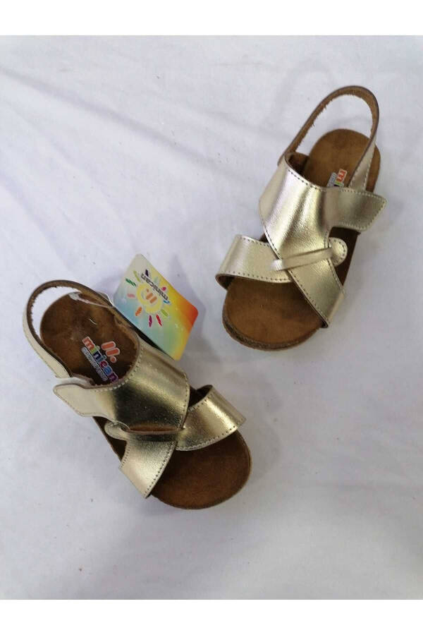 Genuine Leather Orthopedic Cork Sole Children's Sandals - 4