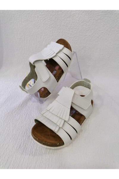 Genuine Leather Orthopedic Cork Sole Girl's Sandal - 2