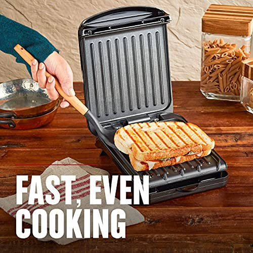 George Foreman 2-Serving Classic Plate Electric Indoor Grill and Panini Press, Black, GRS040B - 5