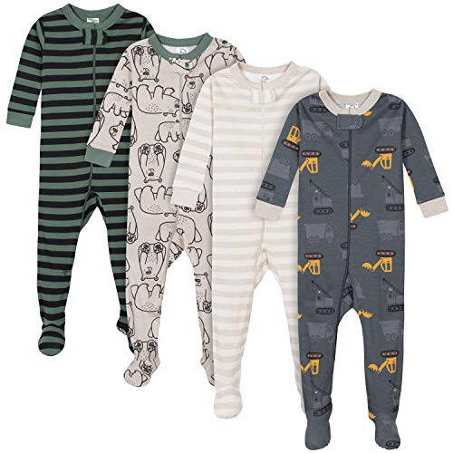 Gerber Baby-Boys 4-Pack Footed Pajamas - 43