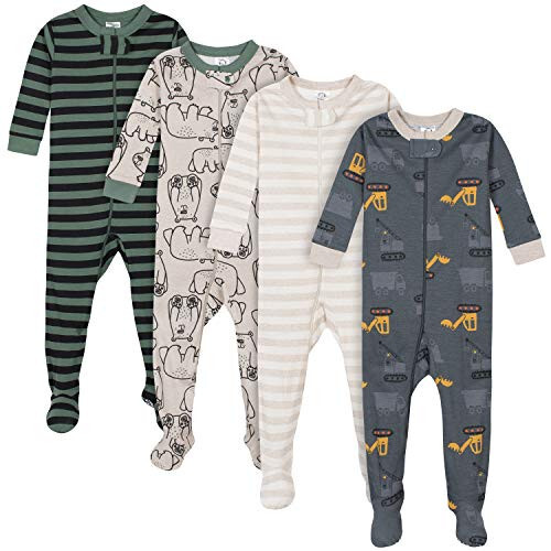 Gerber Baby-Boys 4-Pack Footed Pajamas - 22